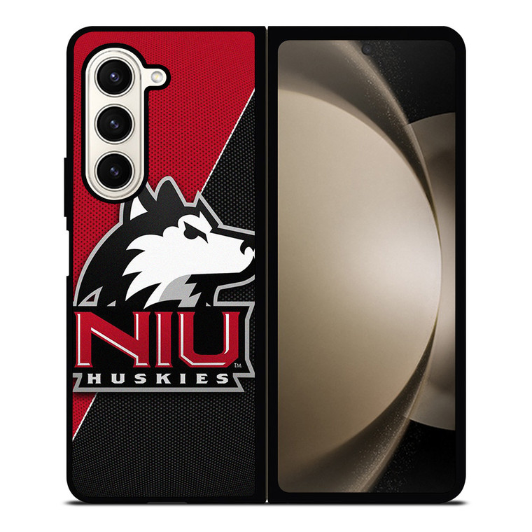 NIU NORTH ILLINOIS HUSKIES CARBON LOGO Samsung Galaxy Z Fold 5 Case Cover