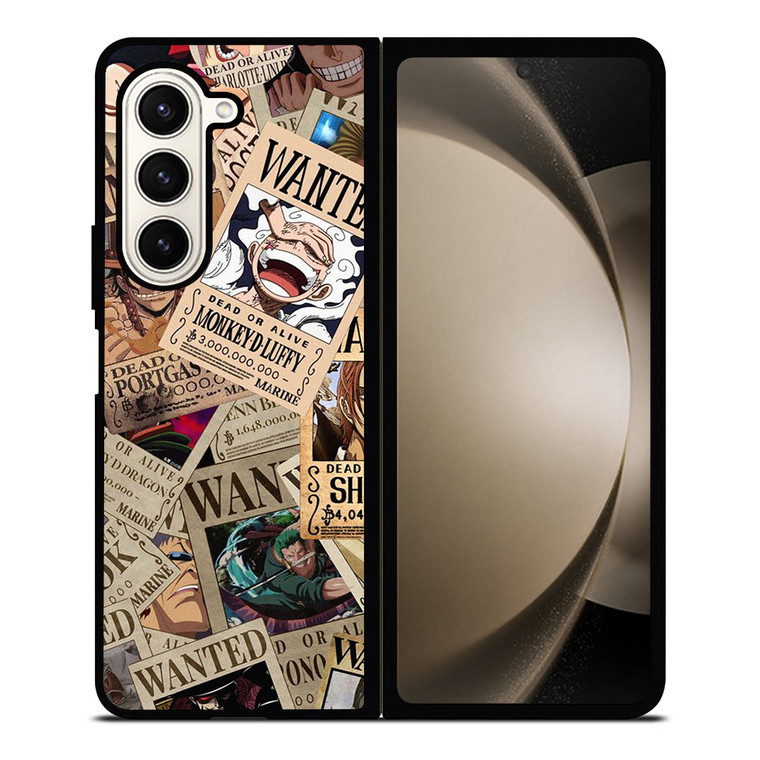 ONE PIECE POSTER WANTED COLLAGE Samsung Galaxy Z Fold 5 Case Cover