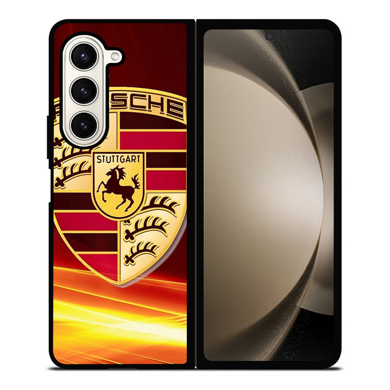 PORSCHE STUTTGART RED EMBLEM Samsung Galaxy Z Fold 5 Case Cover