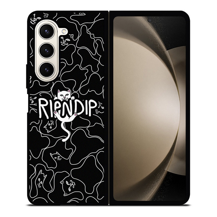 RIPNDIP BLACK DOODLE LOGO Samsung Galaxy Z Fold 5 Case Cover