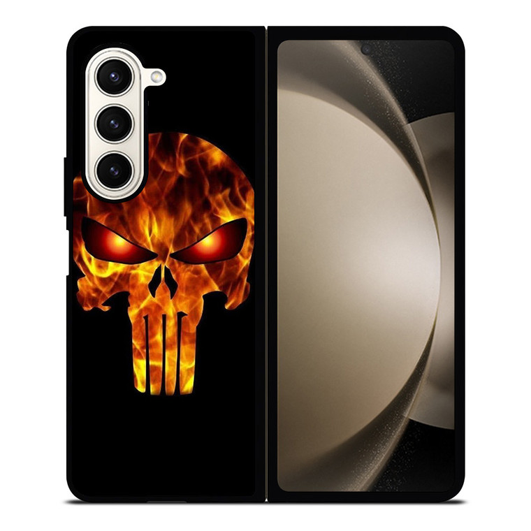 THE PUNISHER BURNED ICON Samsung Galaxy Z Fold 5 Case Cover