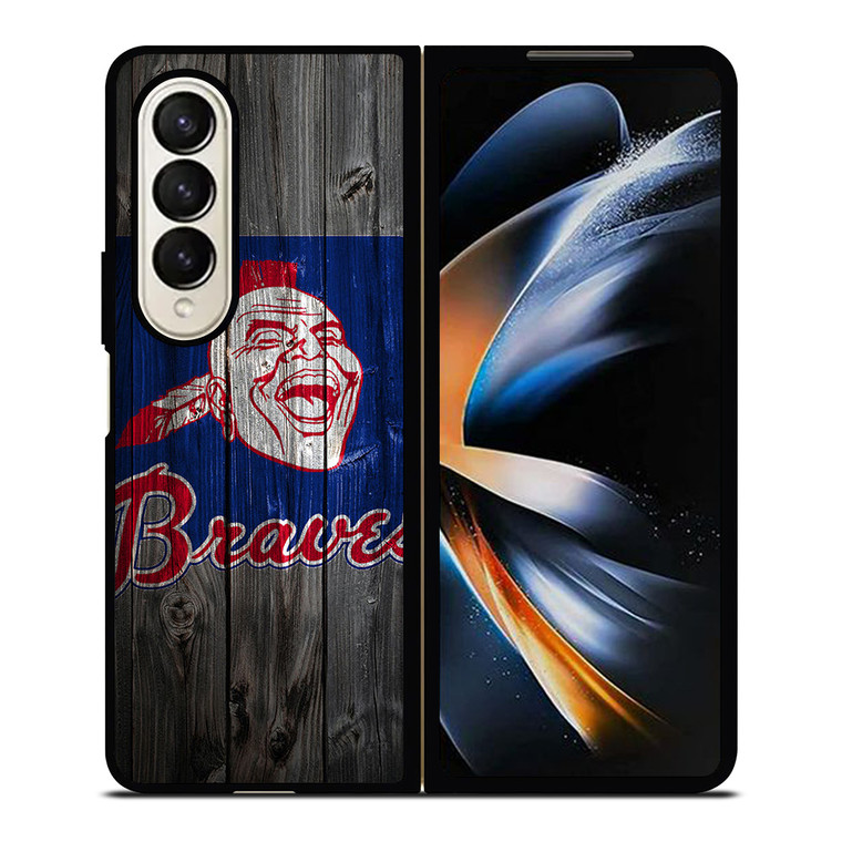 ATLANTA BRAVES BASEBALL WOODEN SYMBOL Samsung Galaxy Z Fold 4 Case Cover