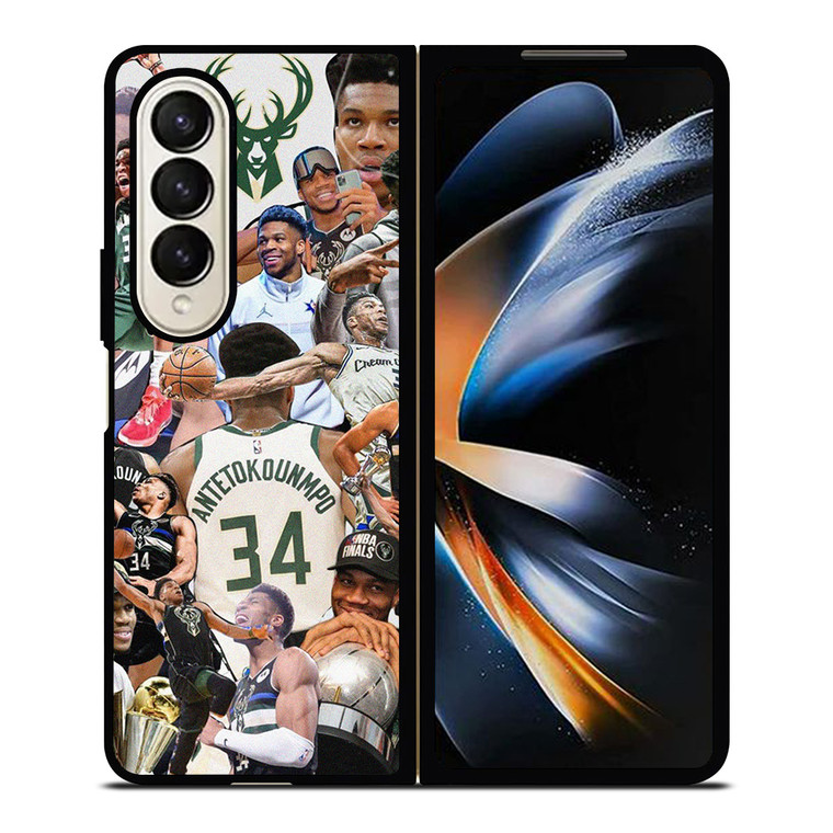 GIANNIS ANTETOKOUNMPO MILWAUKEE BUCKS COLLAGE Samsung Galaxy Z Fold 4 Case Cover