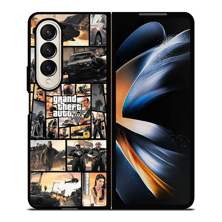 GTA GRAND THEFT AUTO 5 COLLAGE Samsung Galaxy Z Fold 4 Case Cover