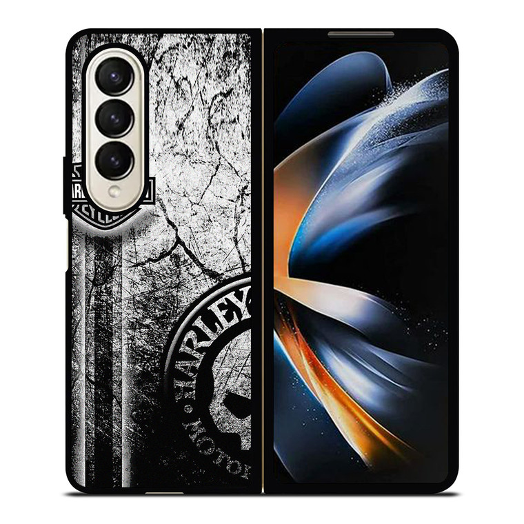 HARLEY DAVIDSON WALL TEXTURE LOGO Samsung Galaxy Z Fold 4 Case Cover