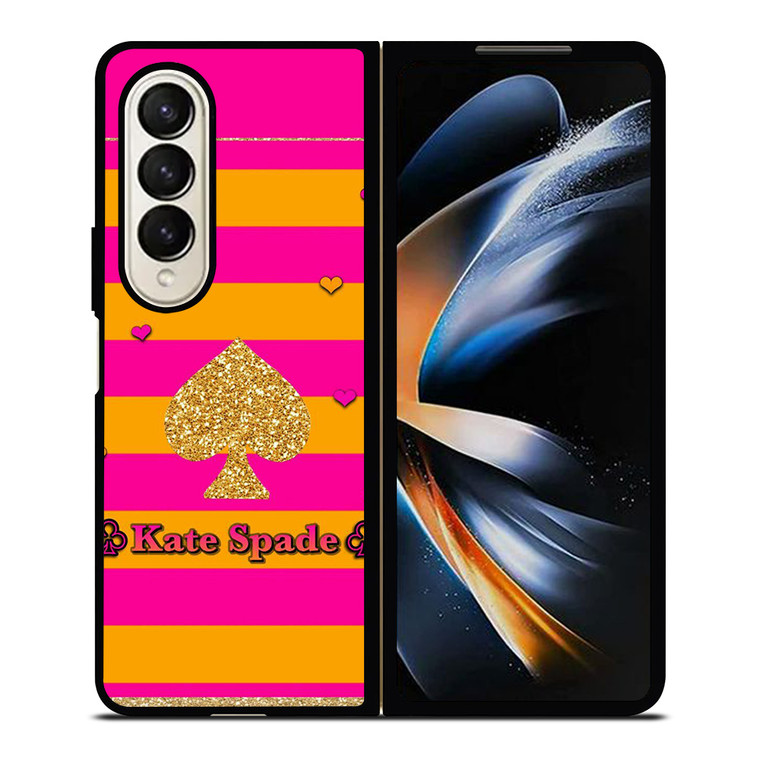 KATE SPADE PINK ORANGE STRIPE Samsung Galaxy Z Fold 4 Case Cover