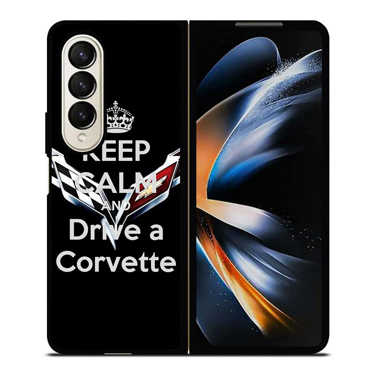 KEEP CALM AND DRIVE CORVETTE Samsung Galaxy Z Fold 4 Case Cover