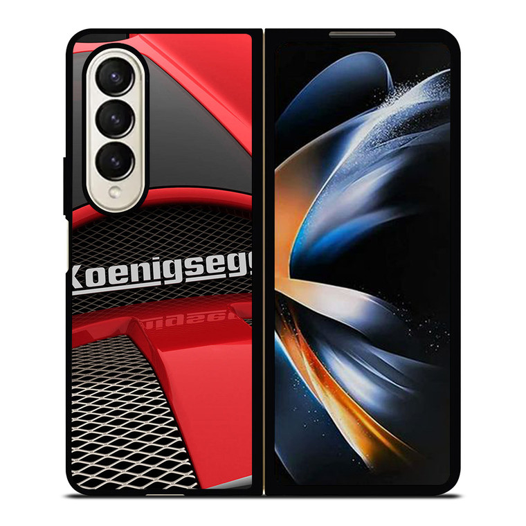 KOENIGSEGG SUPERCAR RED EMBLEM Samsung Galaxy Z Fold 4 Case Cover