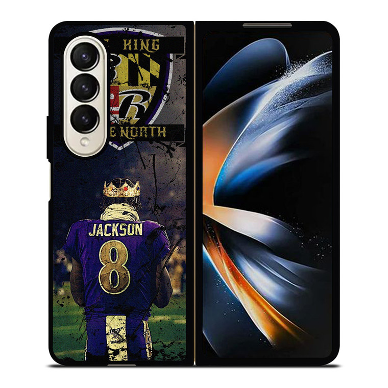 LAMAR JACKSON KING OF THE NORTH Samsung Galaxy Z Fold 4 Case Cover