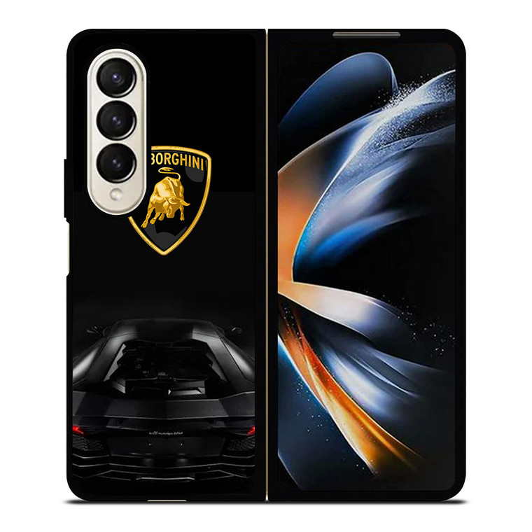 LAMBORGHINI HURACAN BLACK LOGO Samsung Galaxy Z Fold 4 Case Cover