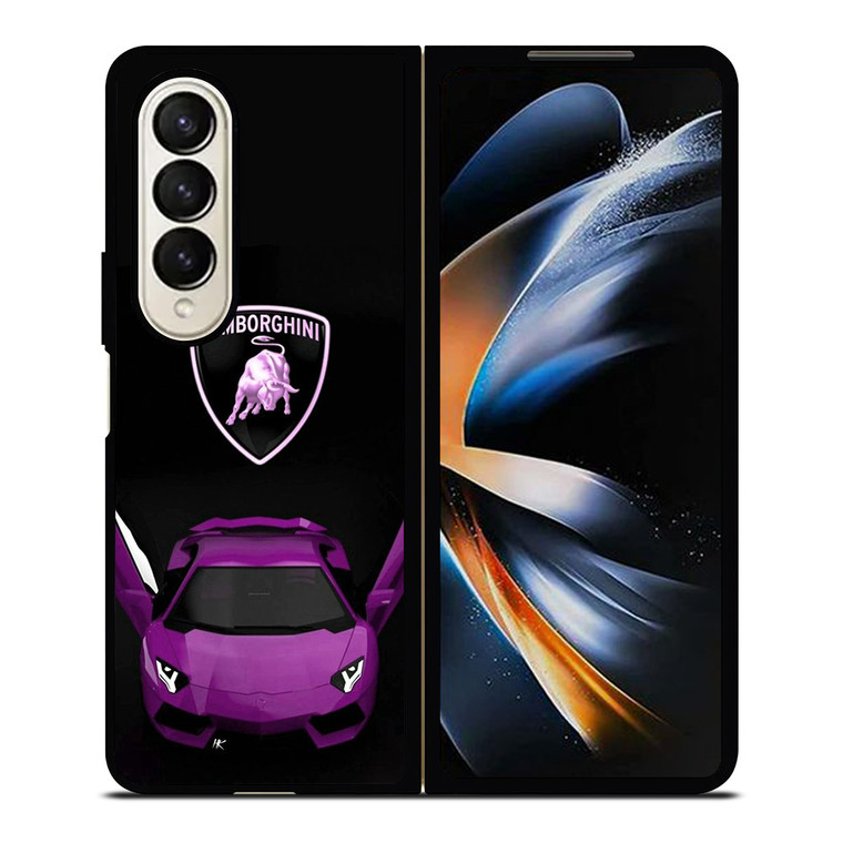 LAMBORGHINI SUPERCAR PURPLE Samsung Galaxy Z Fold 4 Case Cover