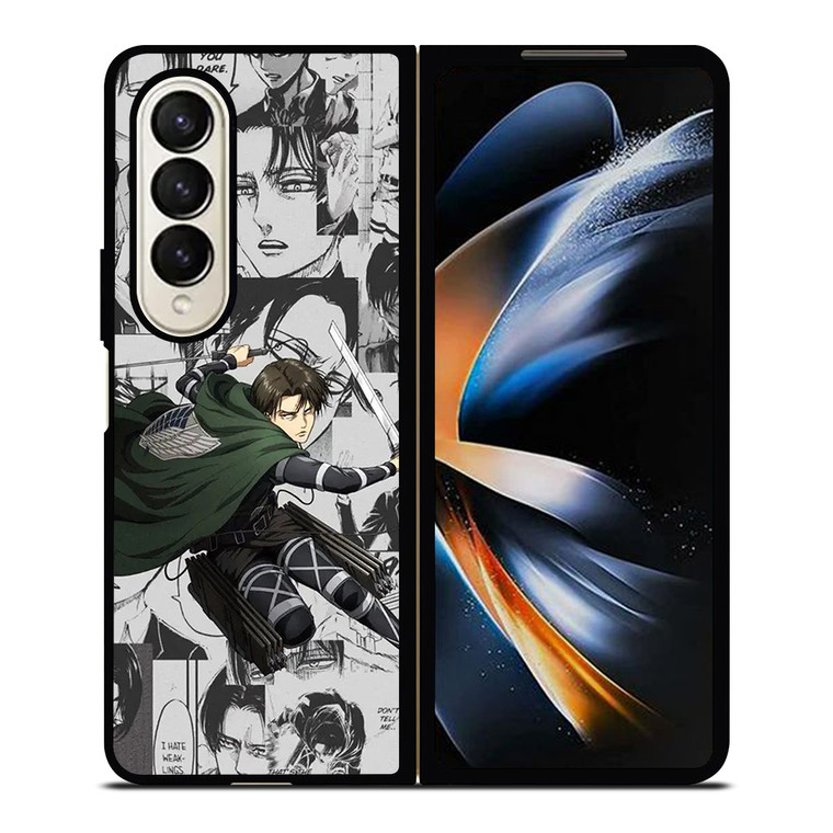 LEVI ACKERMAN ATTACK ON TITANS MANGA COLLAGE Samsung Galaxy Z Fold 4 Case Cover
