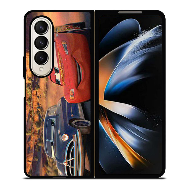 LIGHTNING MCQUEEN AND DOG HUDSON CARS Samsung Galaxy Z Fold 4 Case Cover
