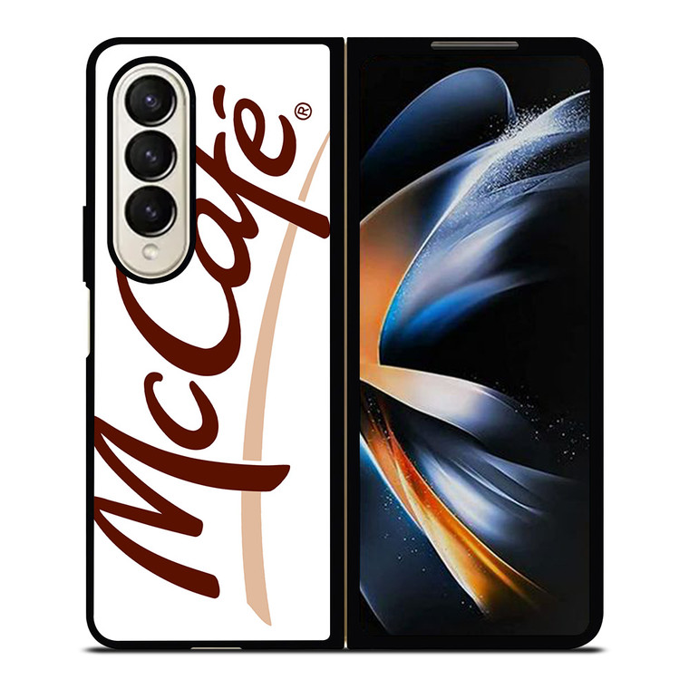 MCDONALD MCCAFE LOGO WHITE Samsung Galaxy Z Fold 4 Case Cover