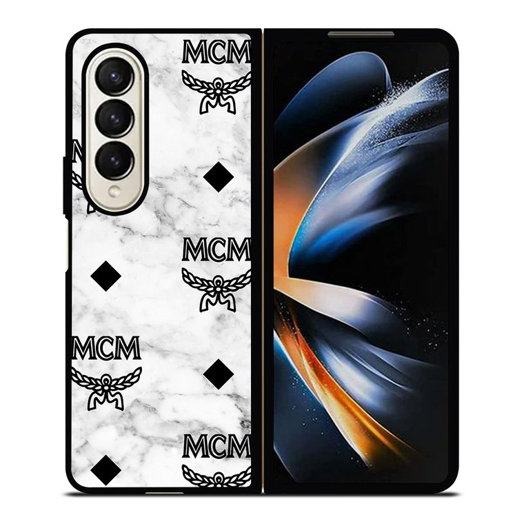 MCM WORLDWIDE WHITE MARBLE Samsung Galaxy Z Fold 4 Case Cover
