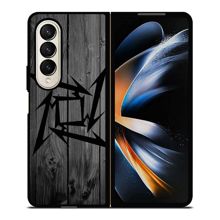 METALLICA METAL BAND WOOD ICON Samsung Galaxy Z Fold 4 Case Cover