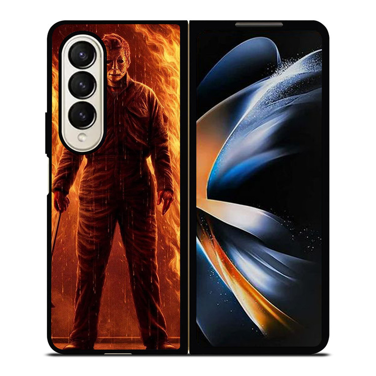 MICHAEL MYERS HALLOWEEN IN FIRE Samsung Galaxy Z Fold 4 Case Cover