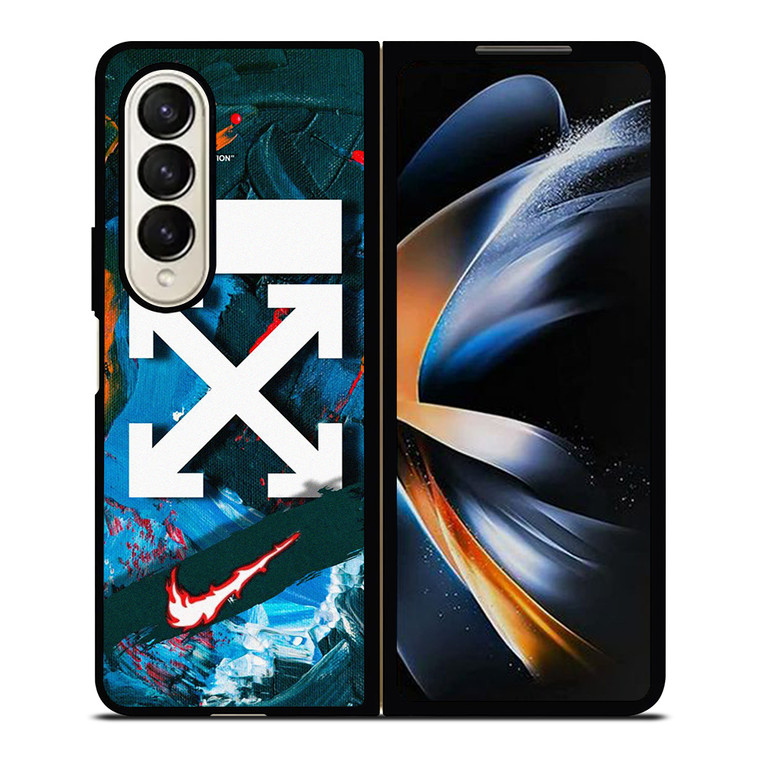 NIKE OFF WHITE ABSTRACT PAINTING Samsung Galaxy Z Fold 4 Case Cover