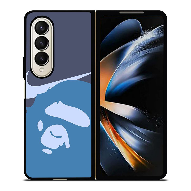 NIKE X BAPE BLUE LOGO Samsung Galaxy Z Fold 4 Case Cover