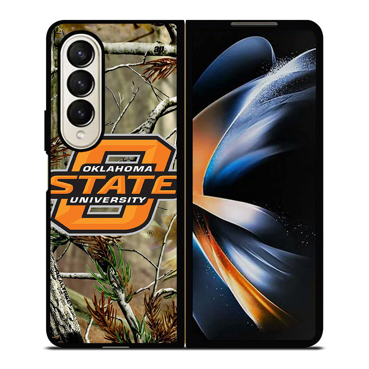 OKLAHOMA STATE UNIVERSITY CAMO LOGO Samsung Galaxy Z Fold 4 Case Cover