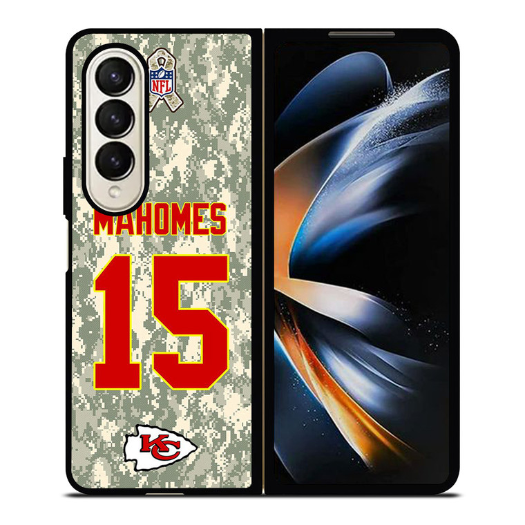 PATRICK MAHOMES KANSAS CITY CHIEFS CAMO KIT Samsung Galaxy Z Fold 4 Case Cover