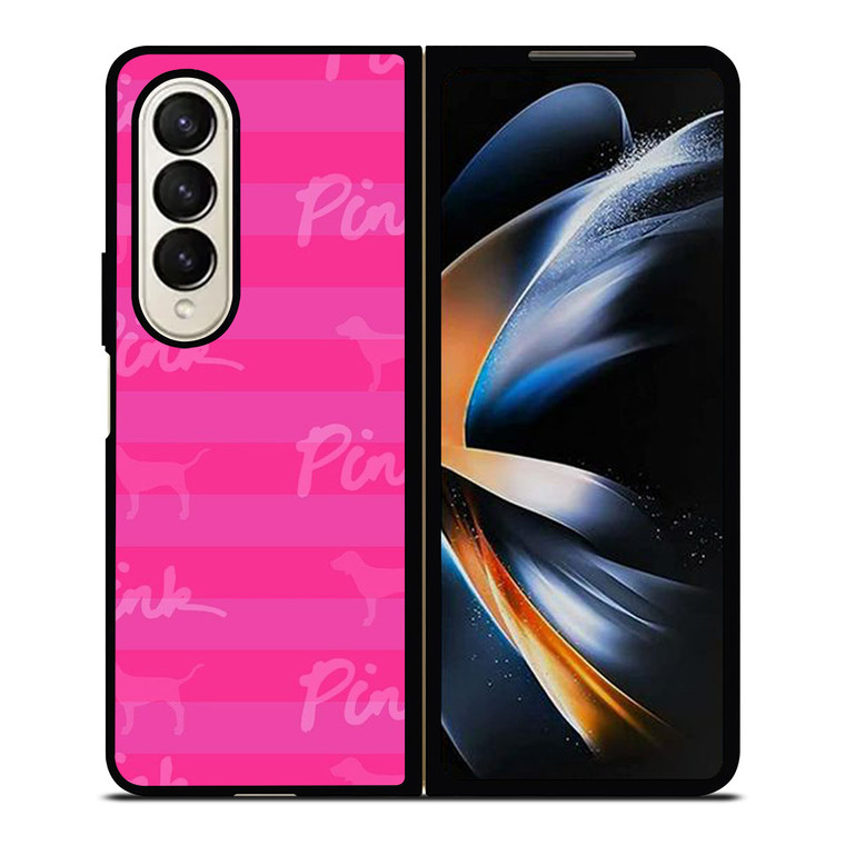 PINK NATION LUXE DOG STRIPE Samsung Galaxy Z Fold 4 Case Cover
