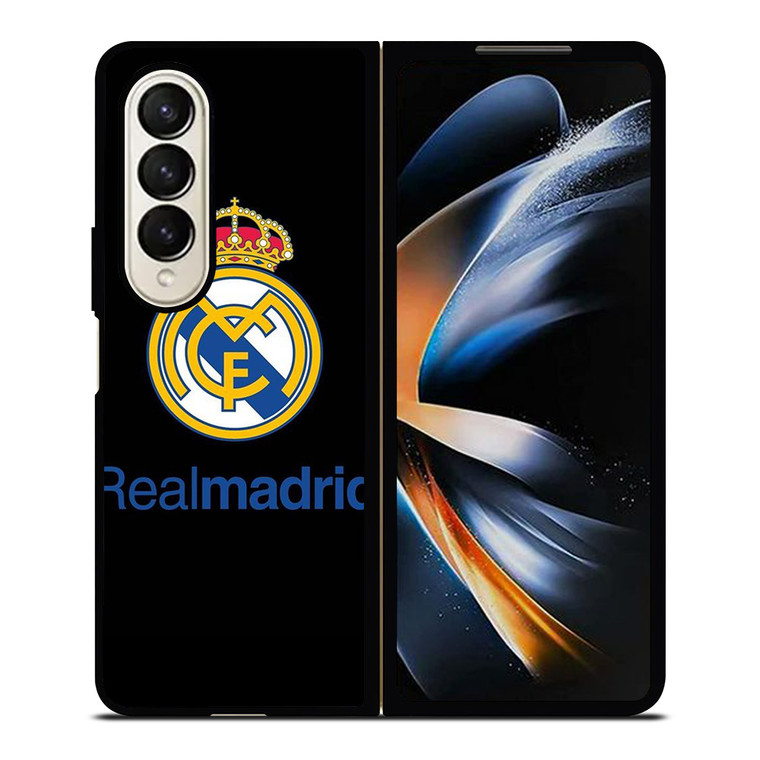 REAL MADRID FOOTBALL BLACK LOGO Samsung Galaxy Z Fold 4 Case Cover
