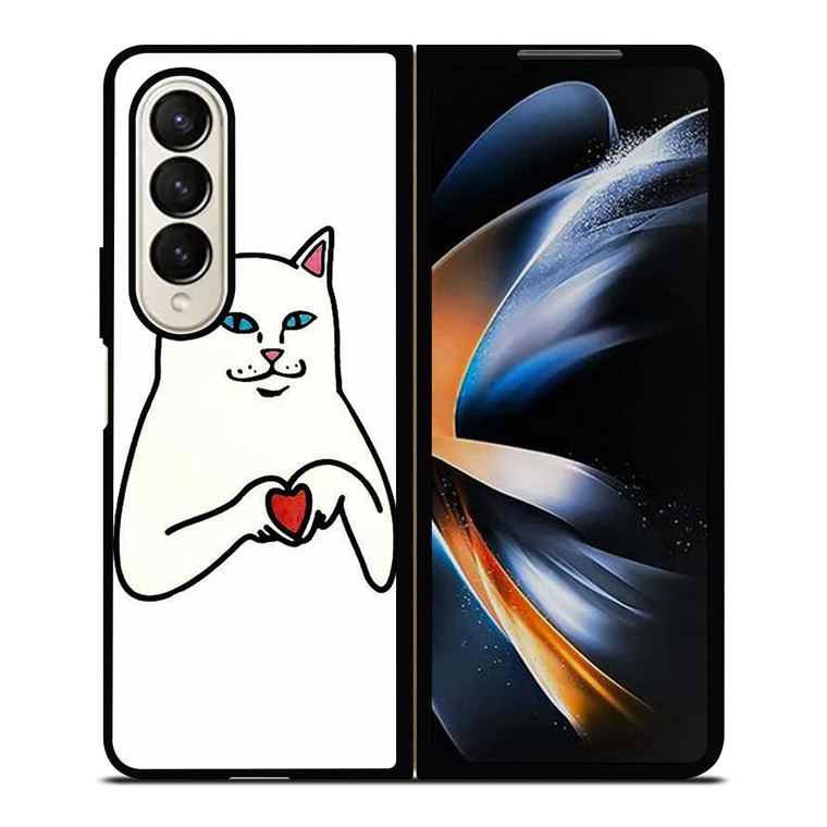 RIPNDIP CAT LOVE SIGN Samsung Galaxy Z Fold 4 Case Cover