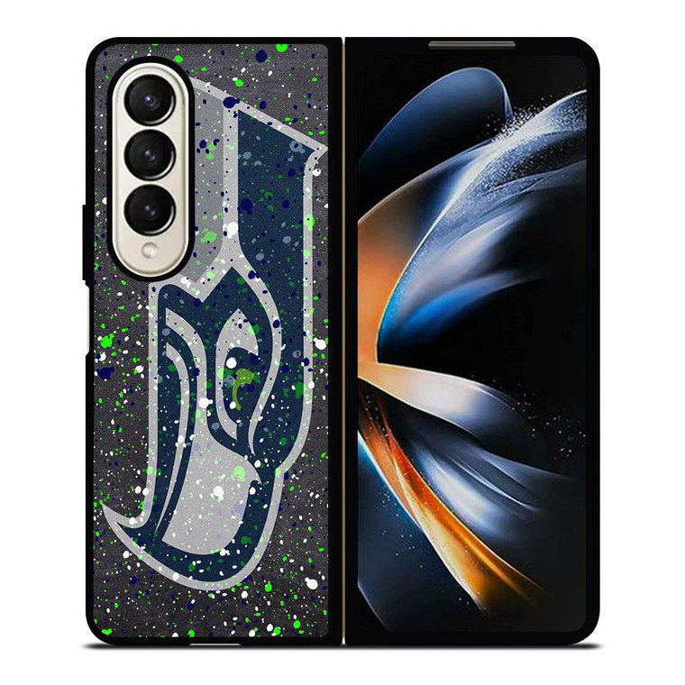 SEATTLE SEAHAWKS SPLASHED LOGO Samsung Galaxy Z Fold 4 Case Cover