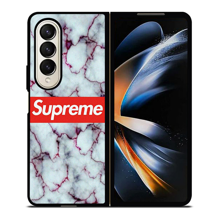 SUPREME MARBLE TEXTURE Samsung Galaxy Z Fold 4 Case Cover