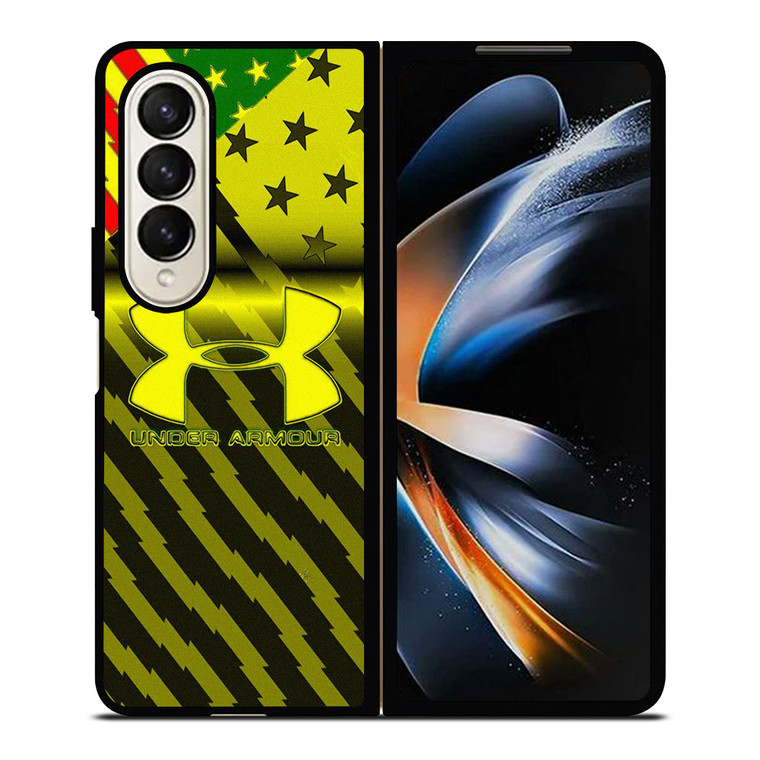 UNDER ARMOUR AMERICAN FLAG YELLOW Samsung Galaxy Z Fold 4 Case Cover