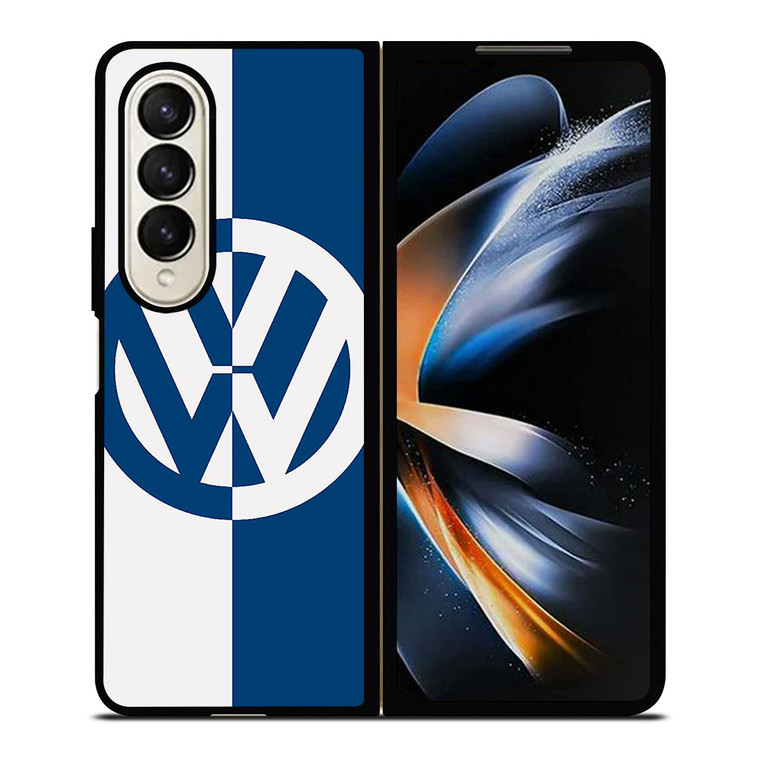 VW VOLKSWAGEN SLICED BLUE LOGO Samsung Galaxy Z Fold 4 Case Cover