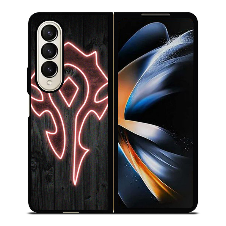 WORLD OF WARCRAFT HORDE WOOD LOGO Samsung Galaxy Z Fold 4 Case Cover