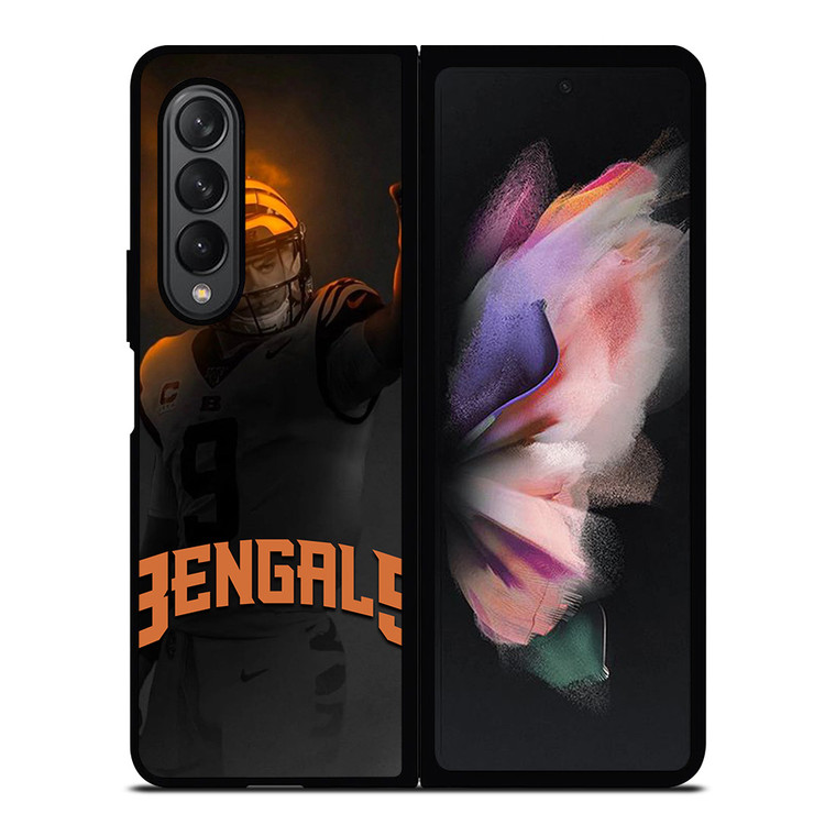 CINCINNATI BENGALS JOE BURROW Samsung Galaxy Z Fold 3 Case Cover