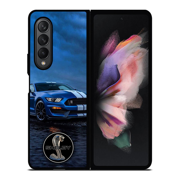 FORD MUSTANG SHELBY BLUE Samsung Galaxy Z Fold 3 Case Cover