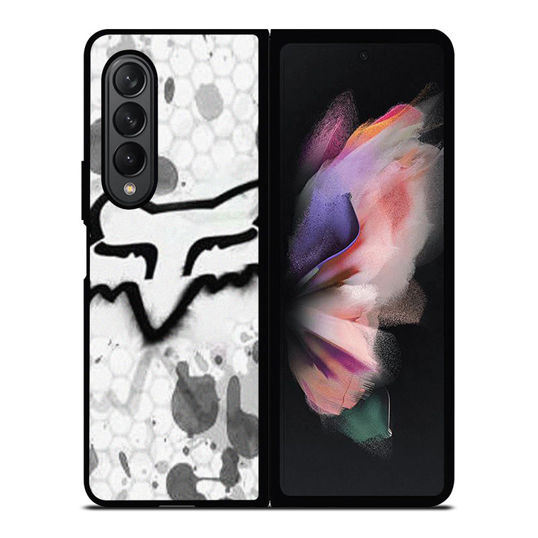 FOX RACING WHITE BRUSHED LOGO Samsung Galaxy Z Fold 3 Case Cover