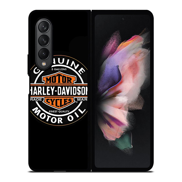 HARLEY DAVIDSON MOTOR OIL BADGE Samsung Galaxy Z Fold 3 Case Cover