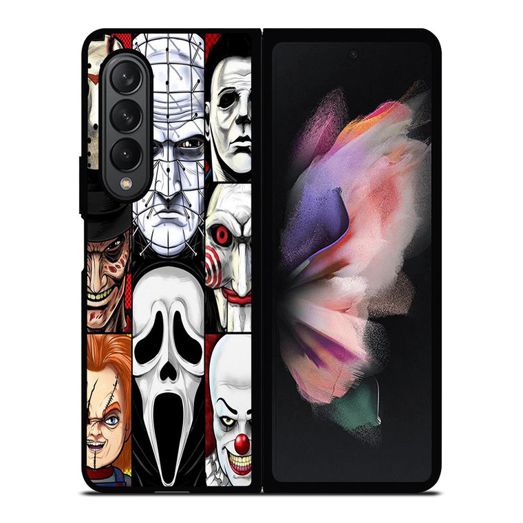 HORROR MOVIES CHARACTERS COLLAGE 2 Samsung Galaxy Z Fold 3 Case Cover