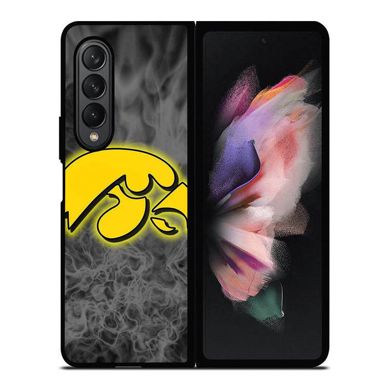IOWA HAWKEYES SMOKE EMBLEM Samsung Galaxy Z Fold 3 Case Cover