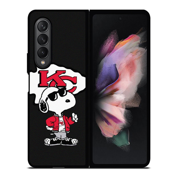KANSAS CITY CHIEFS NFL FOOTBALL SNOOPY Samsung Galaxy Z Fold 3 Case Cover