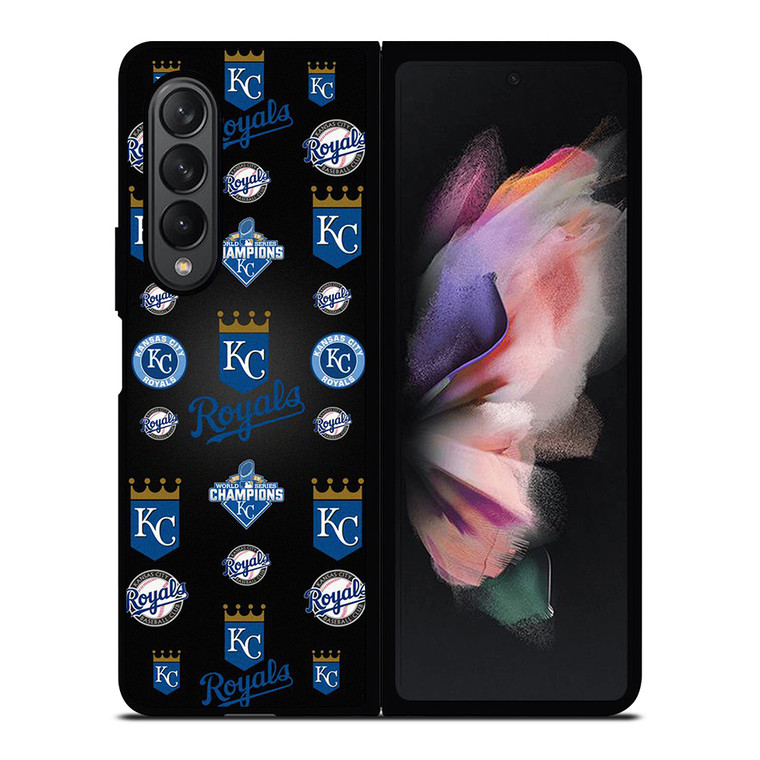 KANSAS CITY ROYALS LOGO PATTERN Samsung Galaxy Z Fold 3 Case Cover