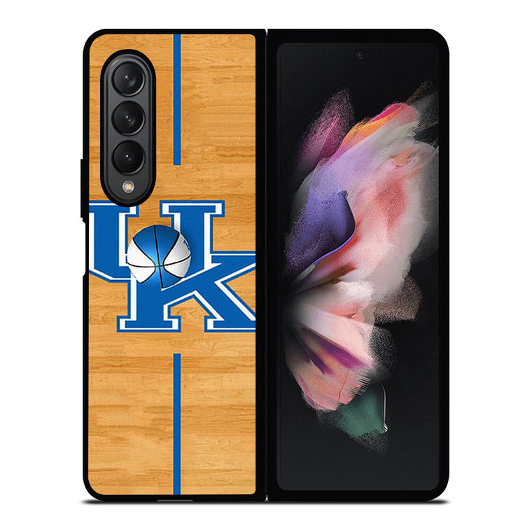 KENTUCKY WILDCATS BASKETBALL WOOD SYMBOL Samsung Galaxy Z Fold 3 Case Cover