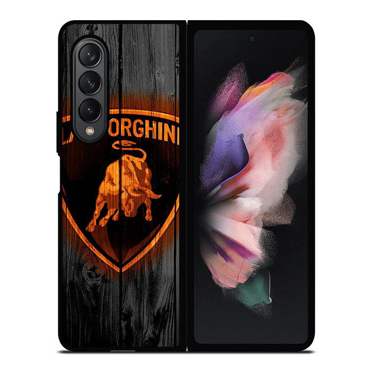 LAMBORGHINI WOOD LOGO Samsung Galaxy Z Fold 3 Case Cover