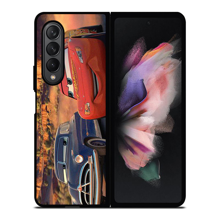 LIGHTNING MCQUEEN AND DOG HUDSON CARS Samsung Galaxy Z Fold 3 Case Cover