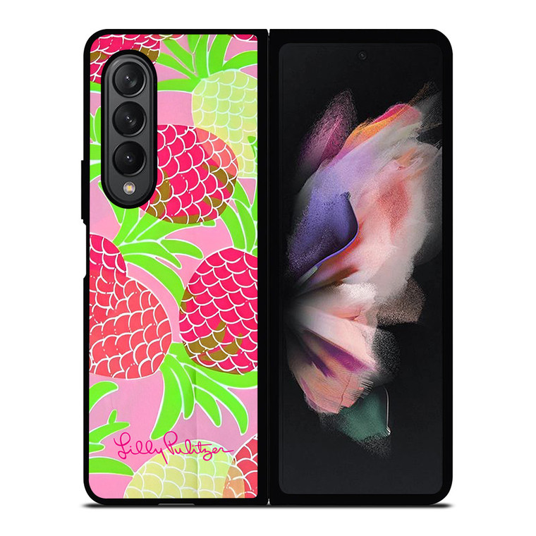 LILLY PULITZER PINK PINEAPPLE Samsung Galaxy Z Fold 3 Case Cover