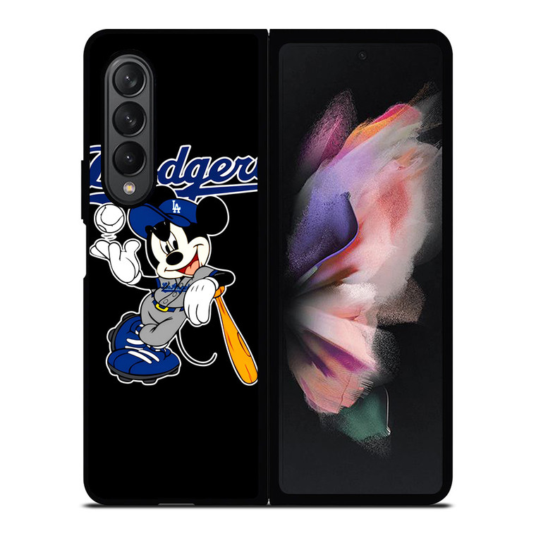 LOS ANGELES DODGERS MICKEY MOUSE BLACK Samsung Galaxy Z Fold 3 Case Cover