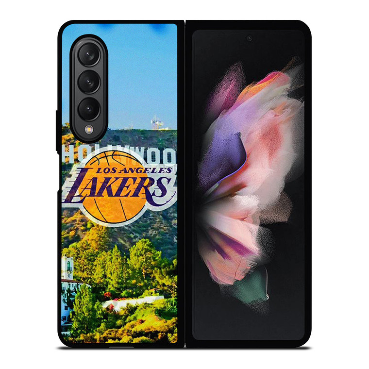 LOS ANGELES LAKERS HOLLYWOOD SIGN Samsung Galaxy Z Fold 3 Case Cover