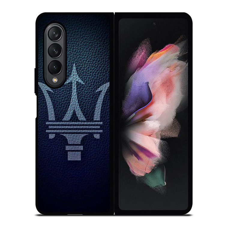 MASERATI LEATHER LOGO Samsung Galaxy Z Fold 3 Case Cover