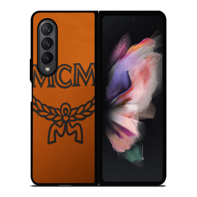 MCM WORLDWIDE SUEDE LOGO Samsung Galaxy Z Fold 3 Case Cover