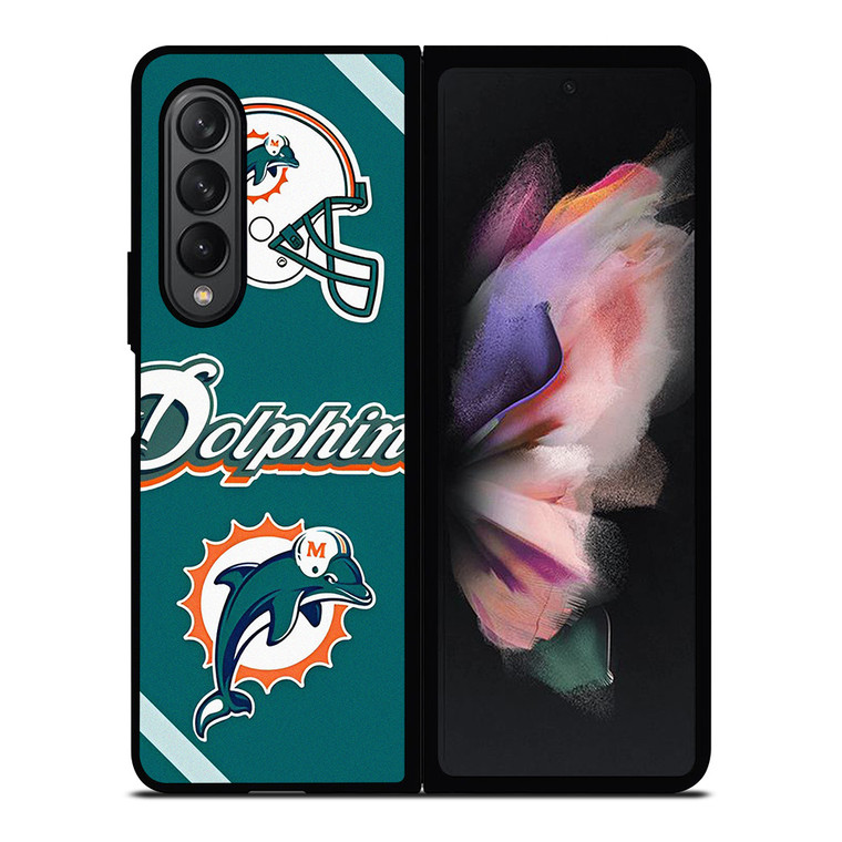 MIAMI DOLPHINS FOOTBALL HELMET LOGO Samsung Galaxy Z Fold 3 Case Cover